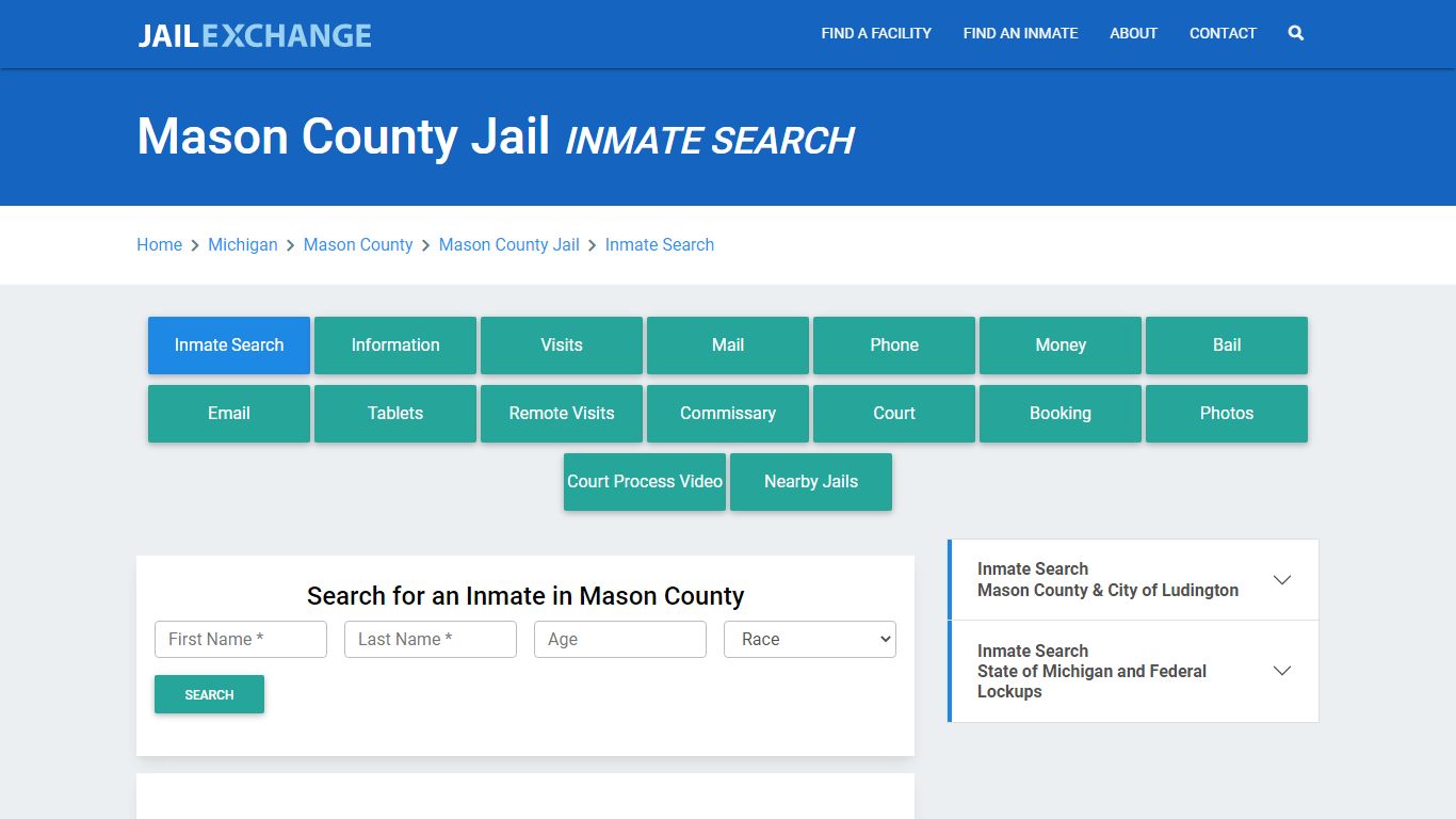 Mason County Jail, MI Inmate Search: Roster & Mugshots