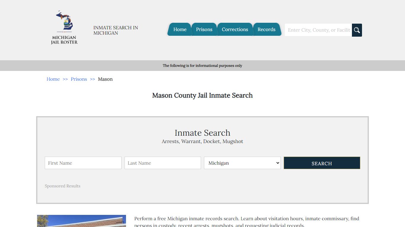 Mason County Jail Inmate Search - Michigan Jail Roster